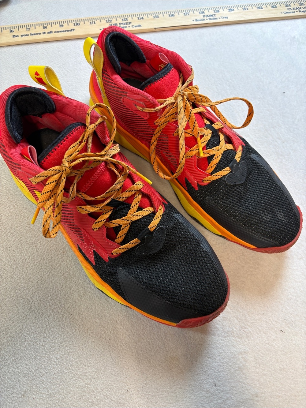 adidas Men's Athletic Shoes in Black, Red & Yellow